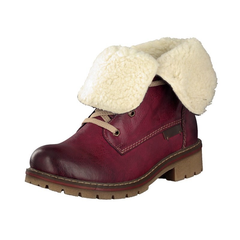 Botas Rieker Y9122-35 Para Mulher - Vermelhas